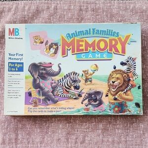Vintage Animal Families Memory Game - 1990